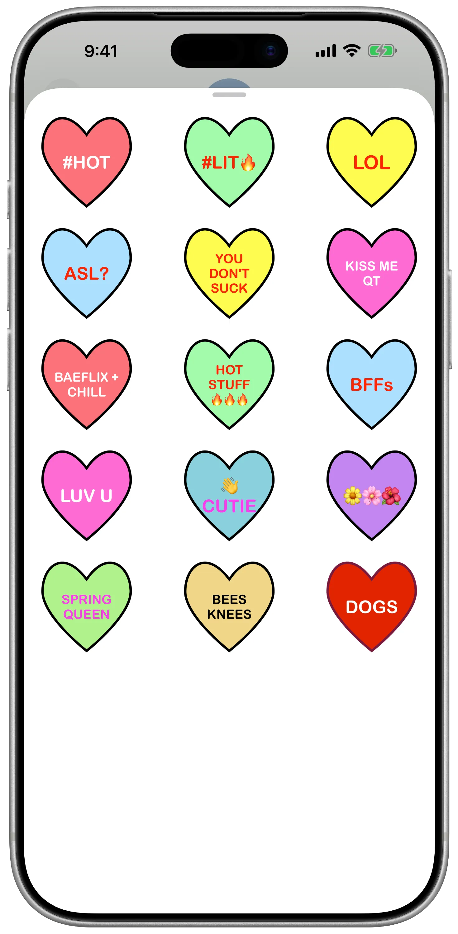The Candygrams iMessage app.