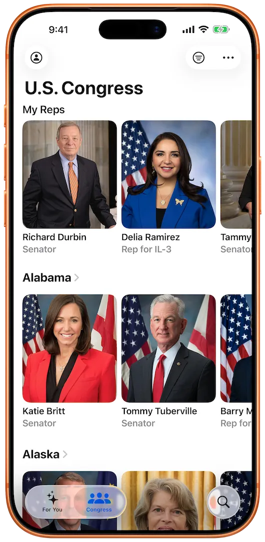 The PolitiCall Congress tab